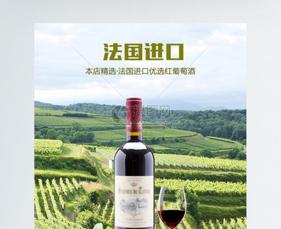法國進口優(yōu)選紅酒促銷淘寶詳情頁